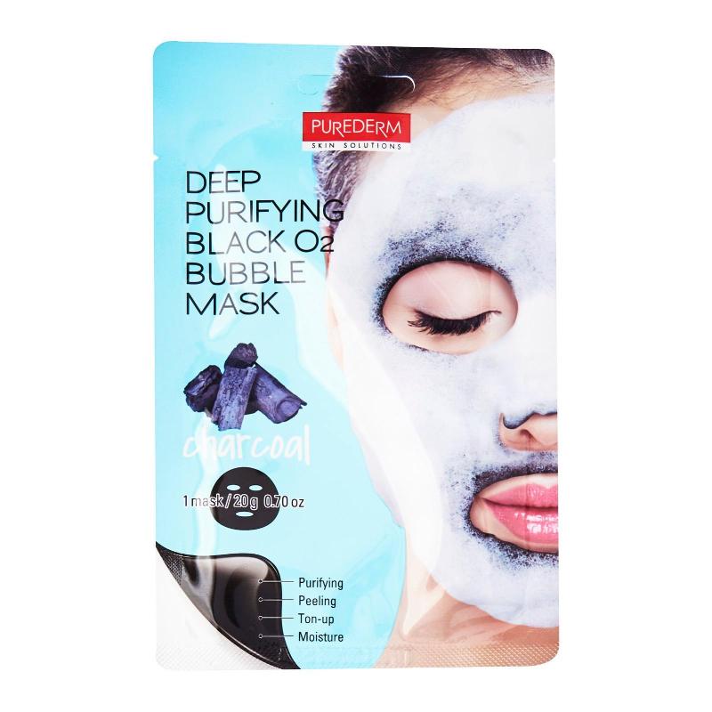 Deep Purifying Black O2 Bubble Mask - Charcoal - SevenBlossoms