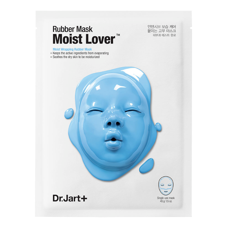 Dermask Rubber Mask Moist Lover: Ampoule Pack 5ml + Wrapping Rubber Mask 45g - SevenBlossoms